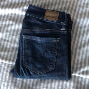 American eagle super skinny stretch dark wash